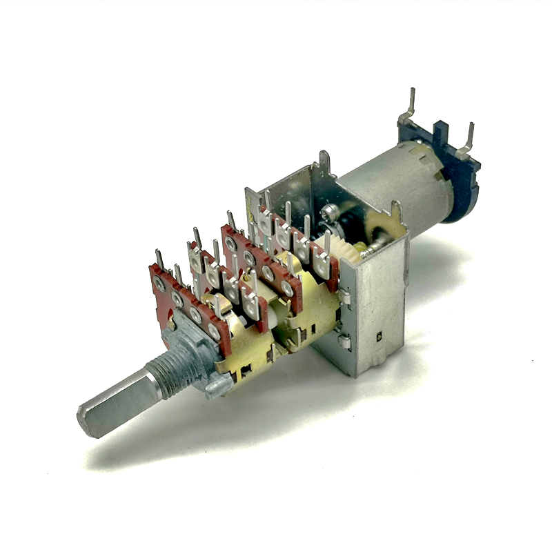 148型四联带马达电位器50KBX4 B50K 柄长20MMF 16脚
