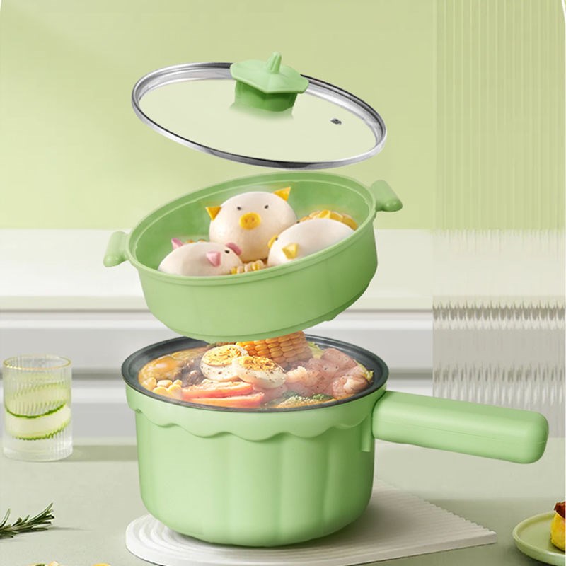 家用电火锅小电煮锅电炒锅多功能学生迷你宿舍泡面一体火锅电热锅