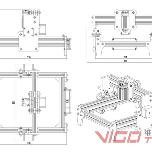 激光雕刻机 桌面打标刻字机 切割机  VigoTec 维果科技