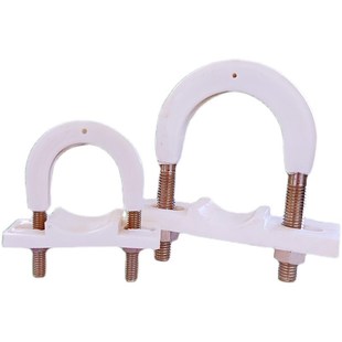 包胶U型管卡3i04不锈钢聚氨酯包塑U型卡镀锌带胶套管夹 套胶管管