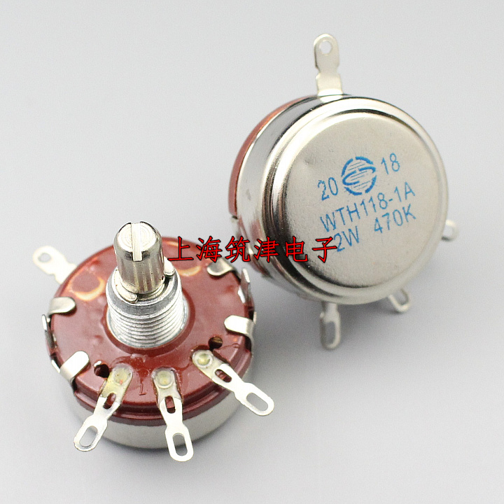 单圈碳膜电位器 WTH118-1A 2W 470K 470K欧 单圈可调电阻 原装