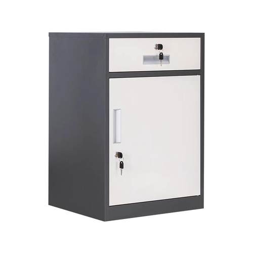 办公室矮柜桌下收纳文件柜带锁带抽屉储物多功能活动柜铁皮小柜子