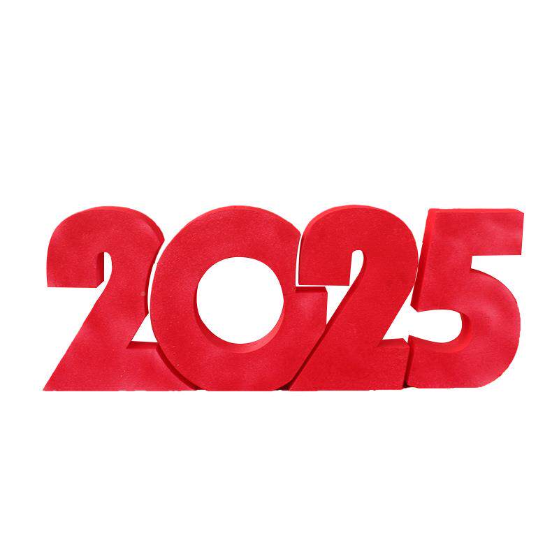 新年型场景装场饰氛围情景布置道具定大VVX制红色摆数字商橱窗美