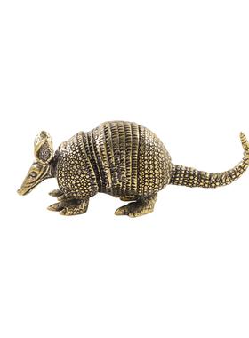 创意仿古玩做旧大负鼠黄铜摆件动物摆设茶宠桌宠地摊货源