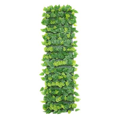 仿仿真伸缩真伸缩篱笆栅栏围栏人挡造塑料绿植庭院围假墙装饰子叶