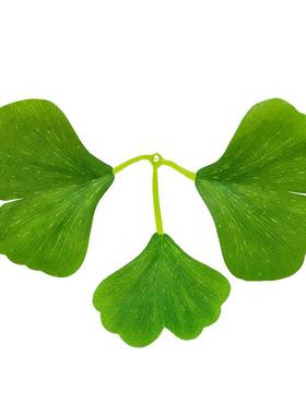 仿真真银杏树叶枝LF-20190园林造景装饰仿树绿黄色色场景布置工程