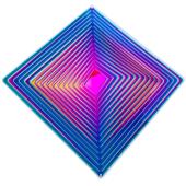 风供货旋铃转多风转不锈菱形钢创意个性 层立体菱形居室家内外风铃