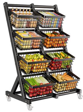 房收纳置物架落地多蔬层水果厨多功能菜篮子UYP客厅零食收纳菜架