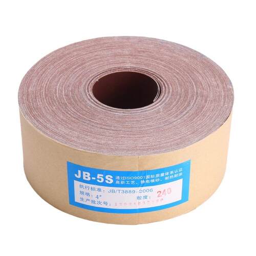 4寸JB-5手撕砂软砂布工卷砂纸卷木家布具雕刻抛光80目50米打磨砂