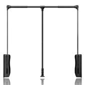 升降伸缩17471衣通体柜下式 拉挂衣架加强承重拉杆衣高柜缓冲内五