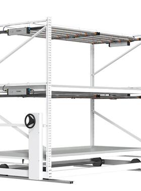 室内LKO无土移动物种植架无土栽培水蔬菜植设备轨培道移动苗床定