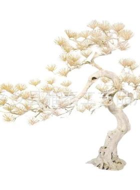 迎客松仿真松树仿罗汉松tb-80581玻生璃钢根装饰造型假实木雕景雪