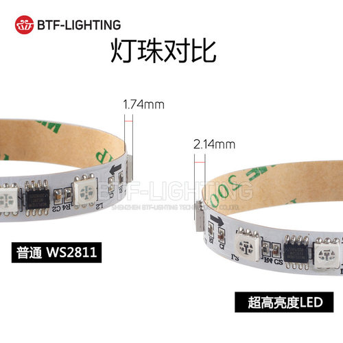 LED12V幻彩灯带50贴片IC