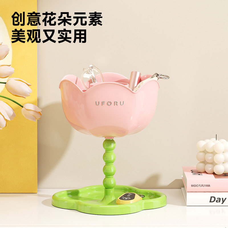 玄关置物架入户客厅花朵