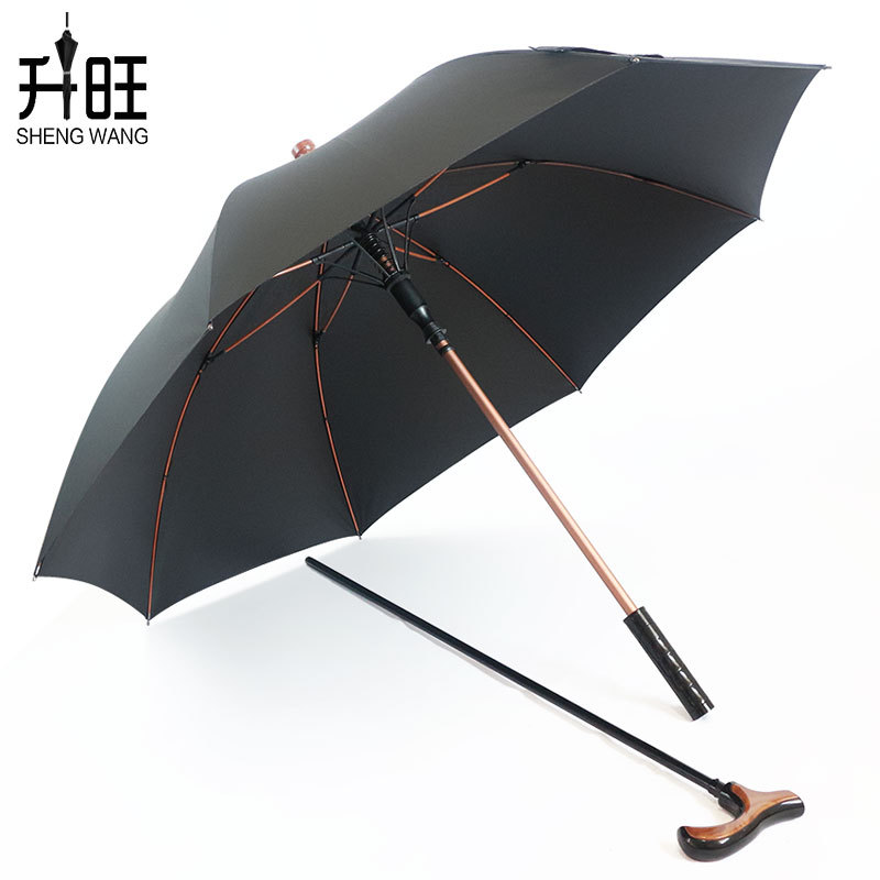 拐杖带伞加固老人用雨伞