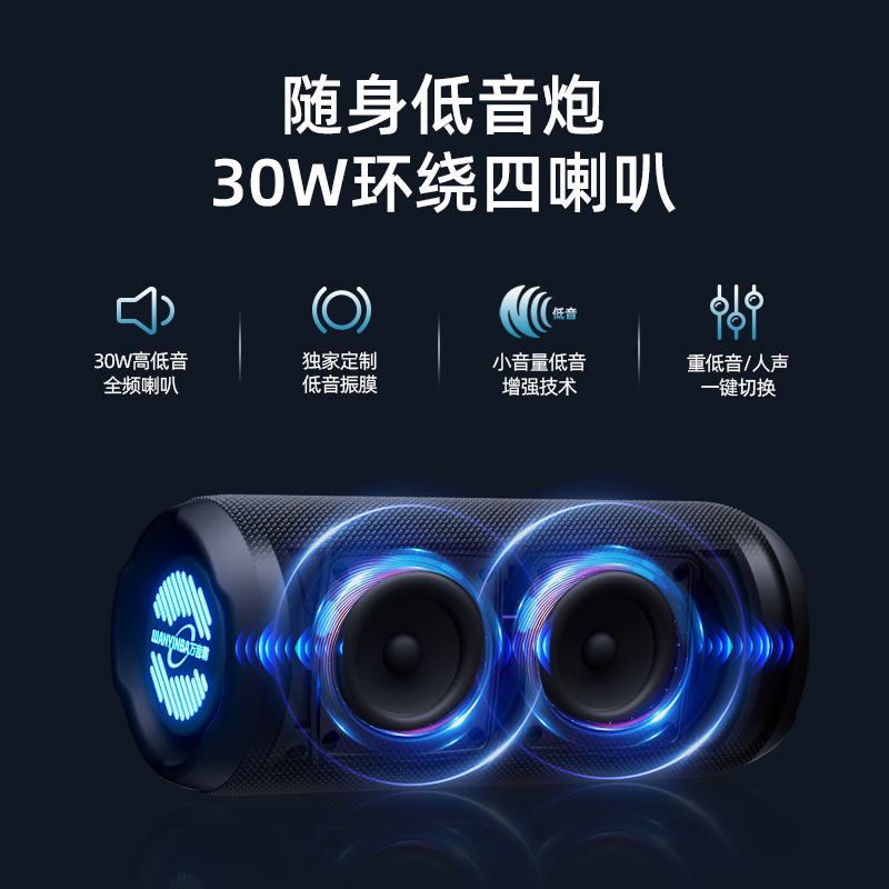 无线蓝牙音箱重低音炮户