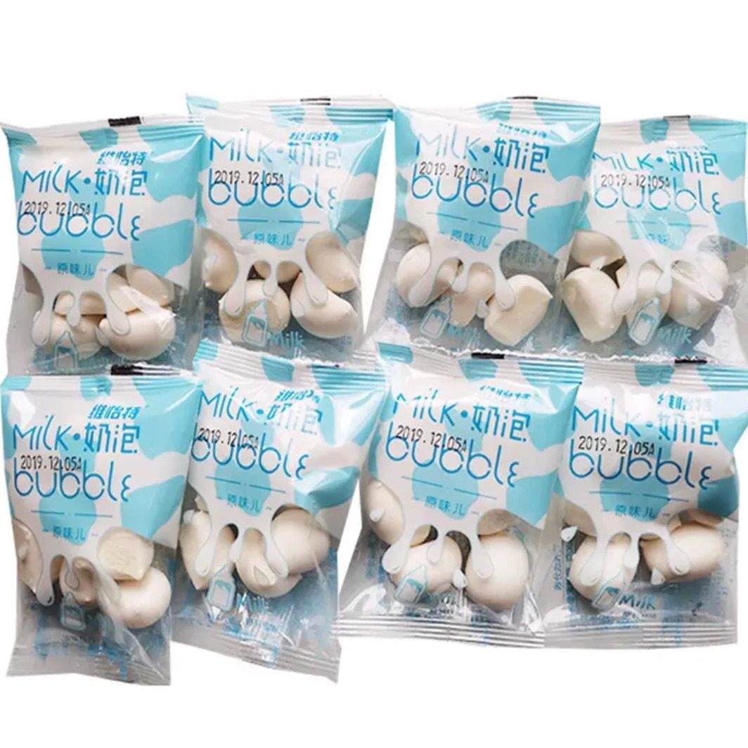 内蒙特产迷你牛奶泡泡鲜牛奶小馒头纯奶儿童休闲原味小零食袋装维