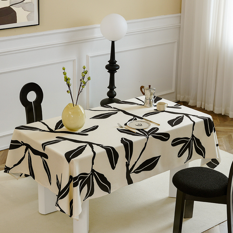 阿卜苏森林。美式轻奢高级感免洗防油防水M复古餐桌布圆桌茶几布