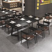 工业风烧烤店餐厅桌椅铁艺餐饮酒馆洒吧奶茶店桌U椅主题餐厅简约