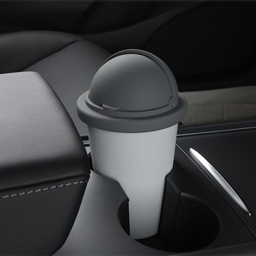 车载垃圾桶烟灰缸前排水杯槽车门槽储物杯桌面迷你硅胶Z杯车内创
