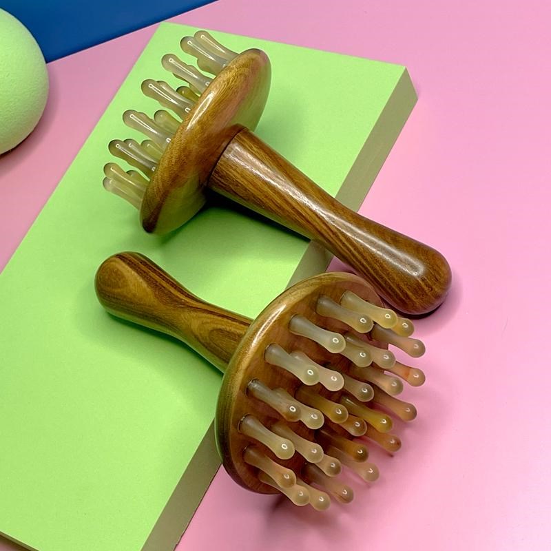 牛角檀木带脉经络k按摩刷全身防疏通腹头部燃脂脱发梳子肚腿肝胆