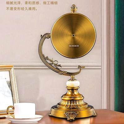 欧式座钟装饰g摆件家用客厅电视柜桌面台式静音时钟卧室轻奢坐钟