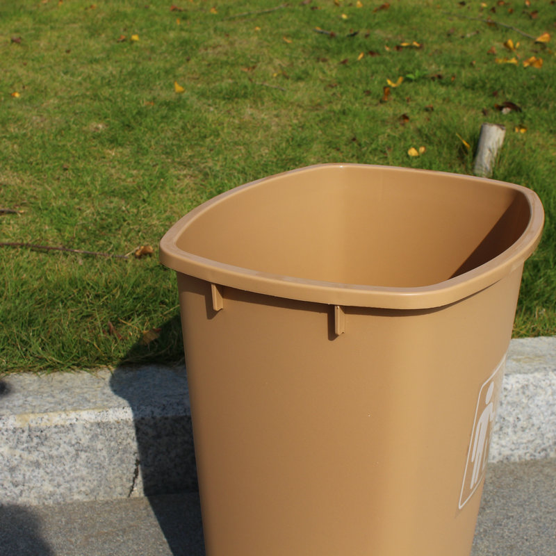 家用带盖垃圾桶加厚摇盖垃圾桶清洁箱办公室废物箱30L4X0L大垃圾