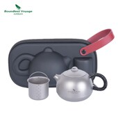 纯钛泡茶器西施壶户外露营旅行功夫茶I具套装 茶水分离便携泡茶杯