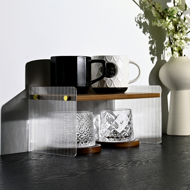 压克力杯架桌面j多层收纳层架餐桌水杯茶杯咖啡杯口杯马克杯置物