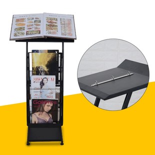 杂志报刊架e落地单页画册宣传架目录翻页架折页资料展示架菜单展