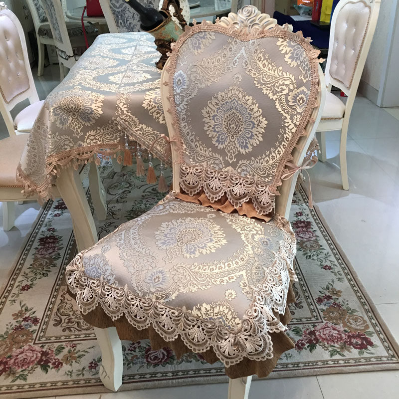 凯皇欧式餐椅垫坐垫套椅r子背巾装奢华餐桌椅垫家用透气防滑餐桌