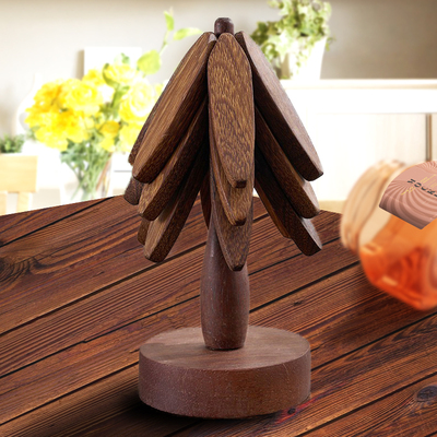 一棵树餐c桌垫隔热垫防烫耐热高温实木锅垫质摆件碗盘垫子家用创