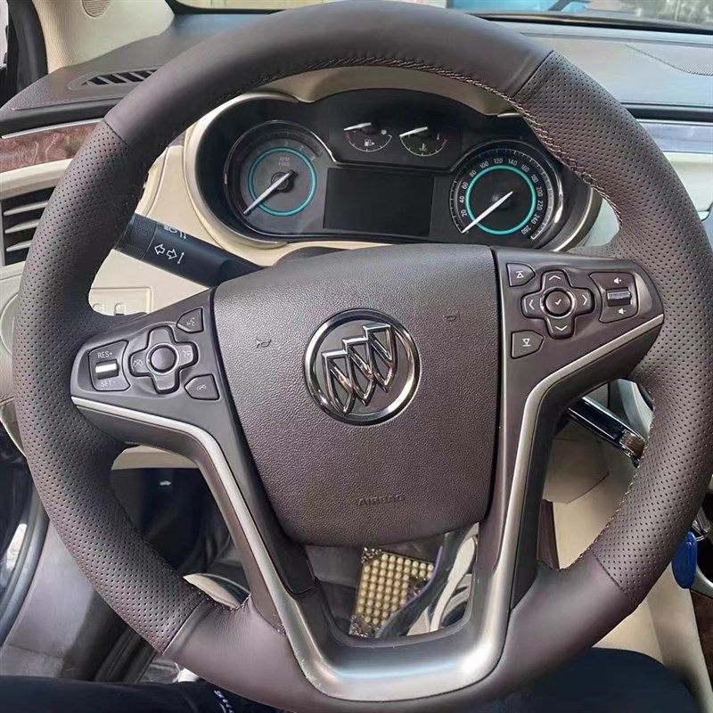 09款-15款别克13新君威12款14款F新君越专用半包手缝真皮方向盘套