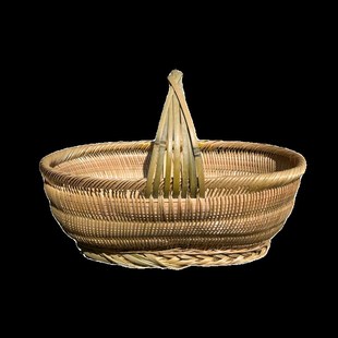 竹篮子菜篮手j提篮果篮馒头筐竹编织品家用手工收纳