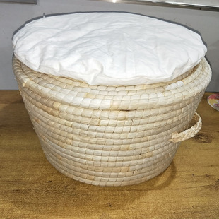 草编馒头筐家用带盖保温筐餐厅z厨房盛馍篮子多功能食品收纳箱商