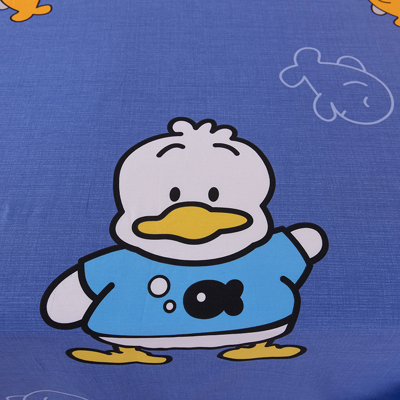 卡通鸭子床裙蓝色k纯棉单件儿童可爱男女孩防滑全棉床罩裙式保护,床上用品,床裙,淘宝优惠券,粉丝福利购,淘宝优惠卷