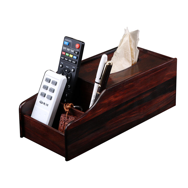 实木质创意大红酸枝m多功能桌面收纳纸巾盒中式客厅复古红木抽纸