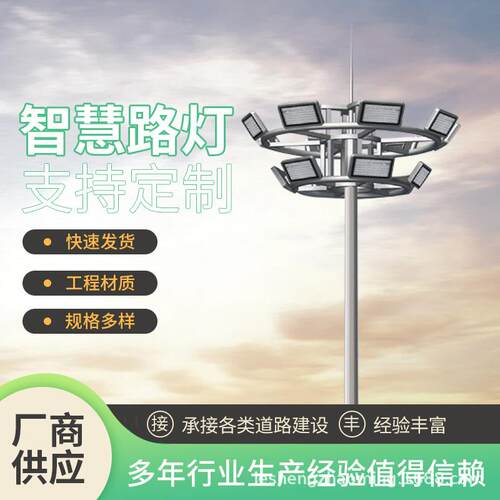定制20米30米高杆灯户外升降式照明路灯港口球场大功率led投光灯