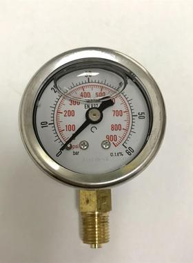 注油耐震压力表 表盘直径41-47MM 压力0-900psi 60bar 螺纹10*1牙