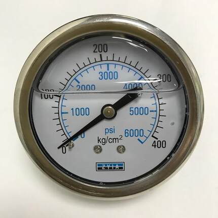 轴向耐震压力表  400kg/cm2 6000psi 40mpa 直径61-68mm zg1/4牙