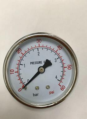 轴向压力表 y-60z 0-4bar 60psi 直径60mm 螺纹ZG1/4 英文 雷派