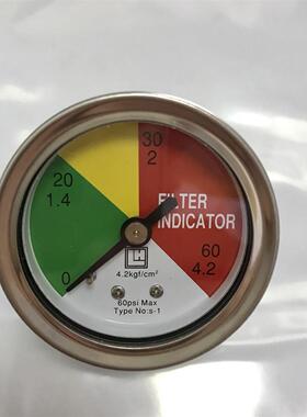 4.2kgf/cm2 压力表 直径47mm 60psi Max Type No:s-1 轴向 无油