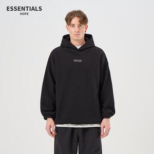 ESSENTIALS美式高街连帽卫衣男女情侣连帽衫外套纯棉宽松加绒上衣