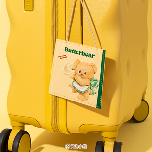 快闪新品黄油小熊行李牌挂件护照登机牌收纳卡包保护套