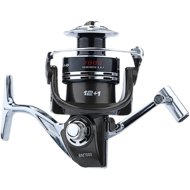 全金属渔轮鱼线轮纺车轮海竿轮抛竿远投轮7000 8000 9000W 10000