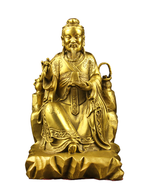 纯铜药王孙思邈j铜像家居摆件名医圣神医孙思邈神像工艺品摆设神