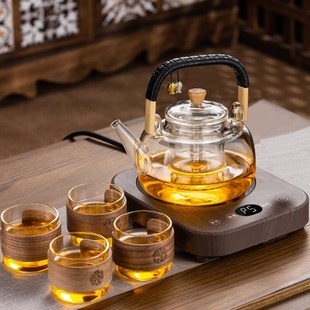 蒸煮一体g玻璃茶壶超薄电陶炉自动保温煮茶器加厚泡烧水壶套 新款