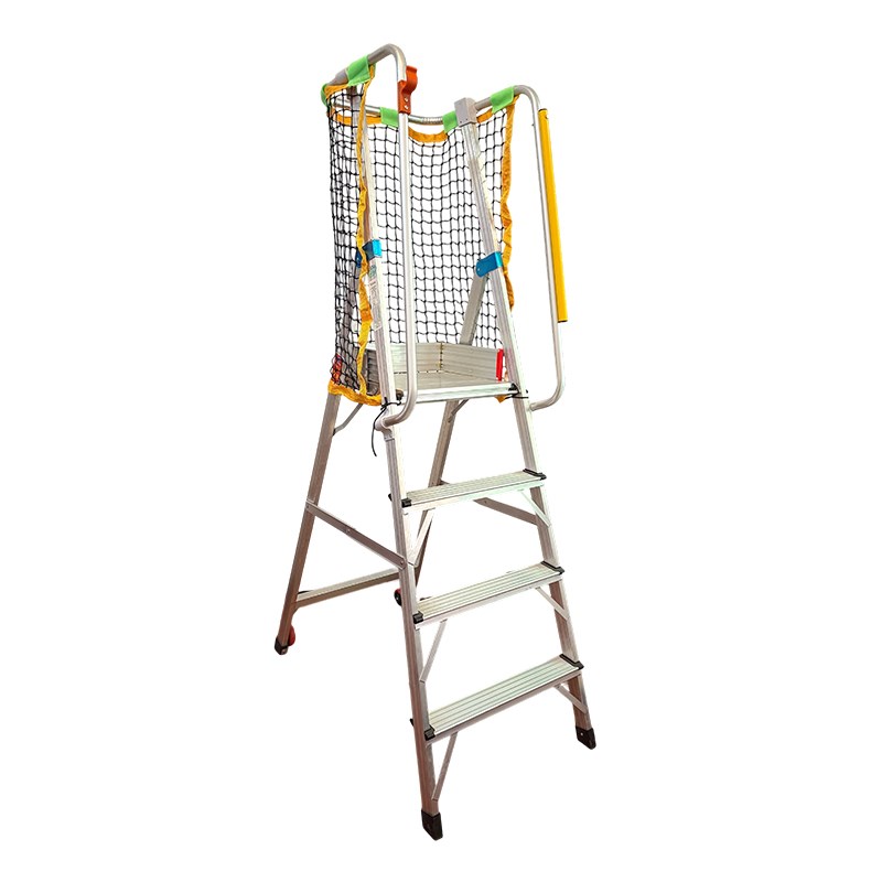 铝合金焊接平台梯子加厚工地安全施工程专用带扶手防护.折叠人字