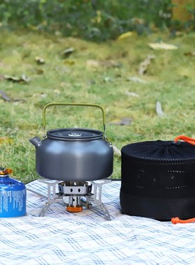 户外氧化铝合金烧水壶野餐0.8L咖啡F壶露营野炊装备便携开水泡茶