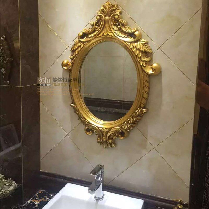 欧式复古椭圆相框婚纱照片框画框金色婚庆挂墙道具装X饰镜框油画